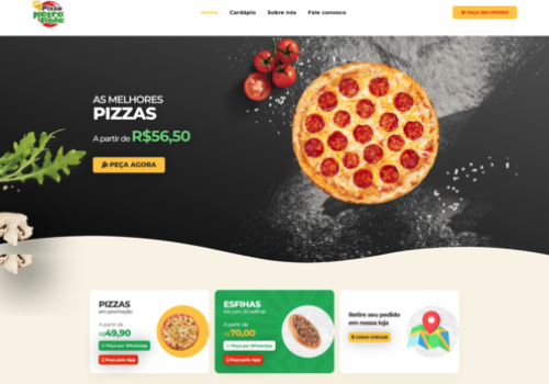 landing page pizzaria metropole